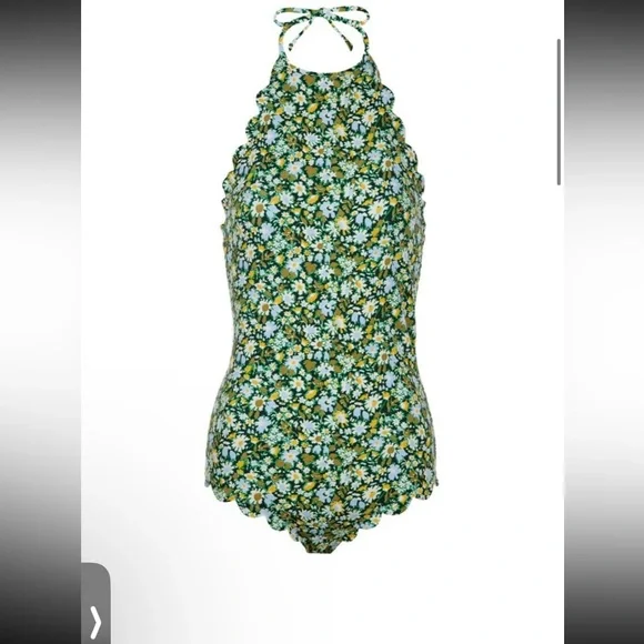 Marysia mott scalloped swimsuit in Stone One Pieces